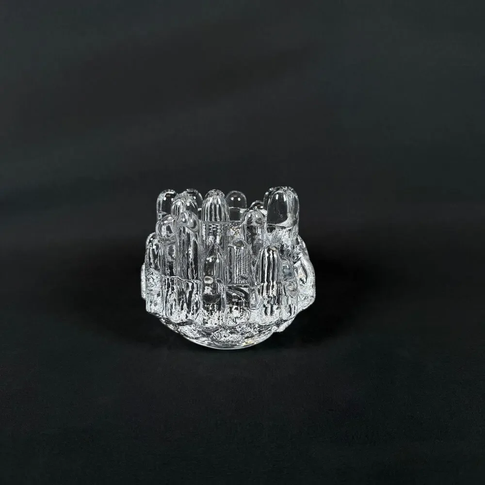 Kosta Boda Goran Warff POLAR ICE Votive Candle Holder Sweden 3.5